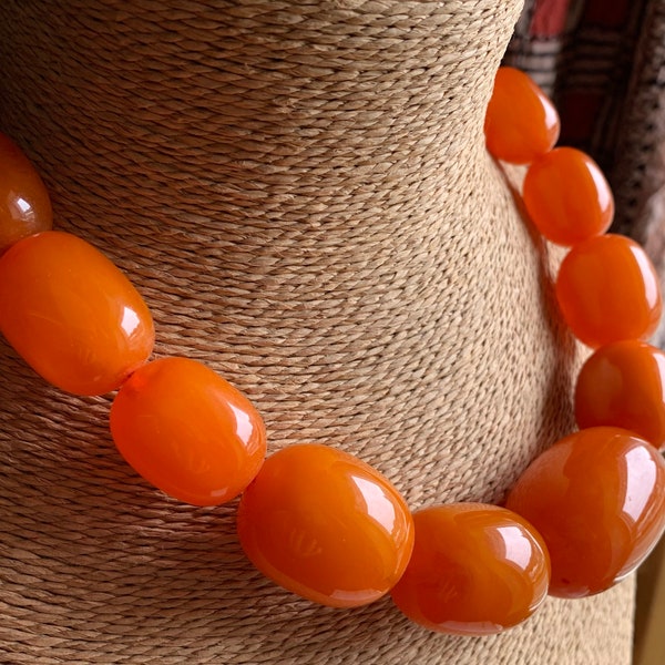 Big Bead Necklace Etsy