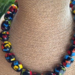 BEAD NECKLACE, Round Beads, Statement Necklace, Costume Jewellery.