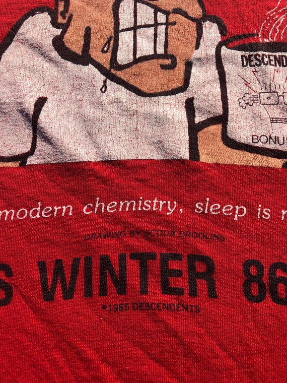 Vintage 1985 Descendents tour T-shirt (xl) - image 3
