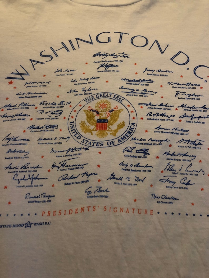 Vintage Autograph Presidential T-shirt xl