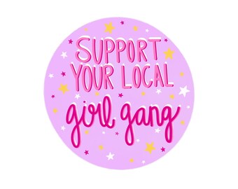 Hydroflask Stickers - Girl Gang sticker- Handlettered Stickers - Sassy Stickers - VSCO Stickers - Kawaii Stickers -
