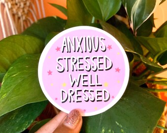 Hydroflask Stickers - Anxiety stickers - Aesthetic Stickers - Sassy Stickers - VSCO Stickers - Matte Vinyl Sticker - Kawaii Stickers -