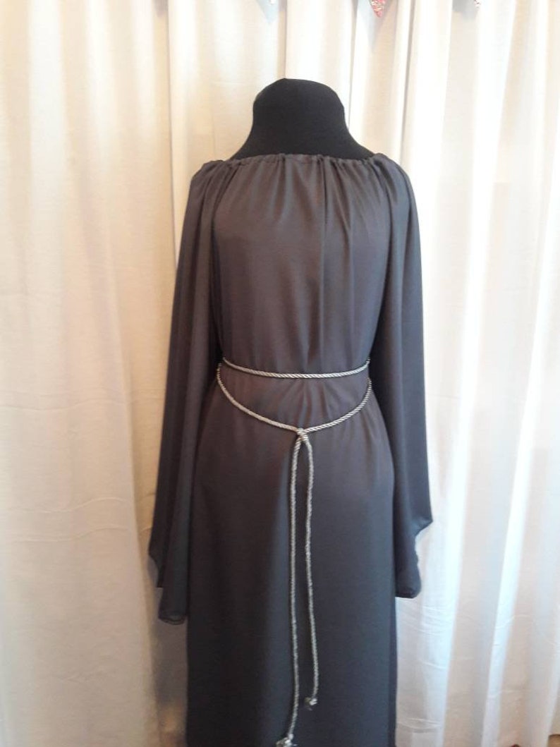 Dark Gray Medieval Dress Celtic Inspired Dress Renaissance | Etsy