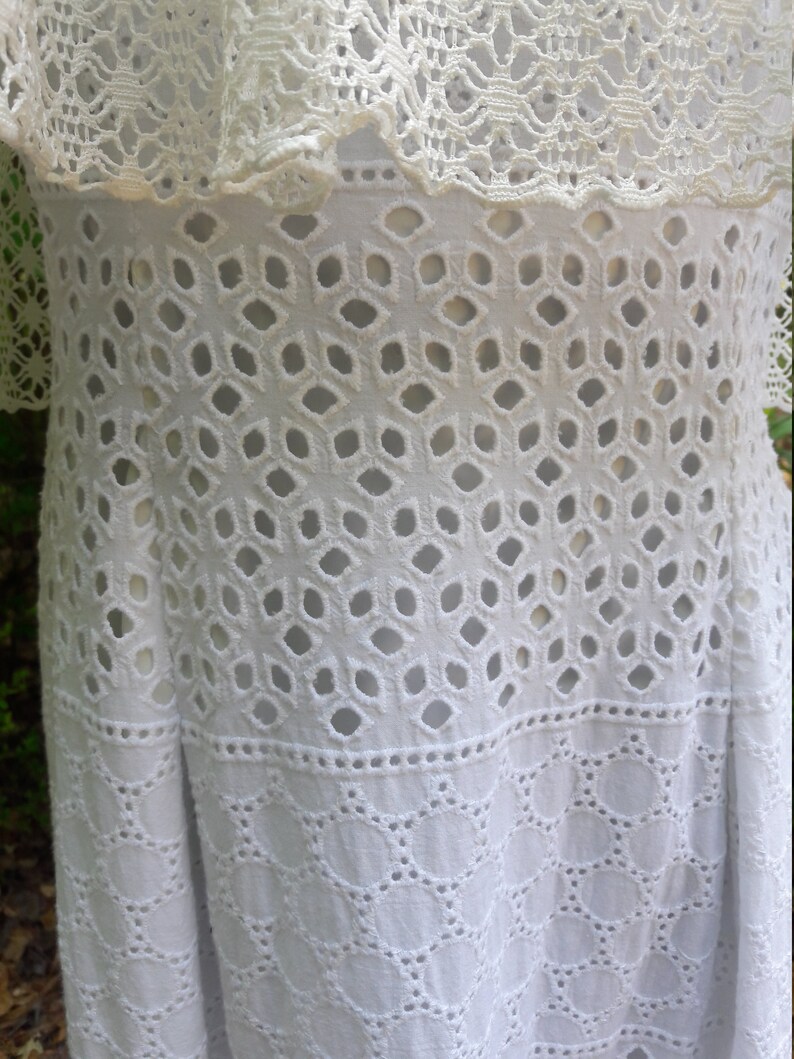 White Boho Beach Dress Casual Beach Wedding Dress White Eco Friendly Dress Hippie Wedding Dress