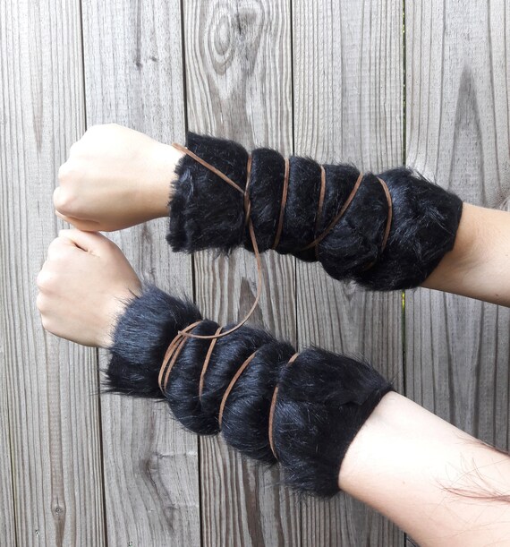 faux fur arm wrap