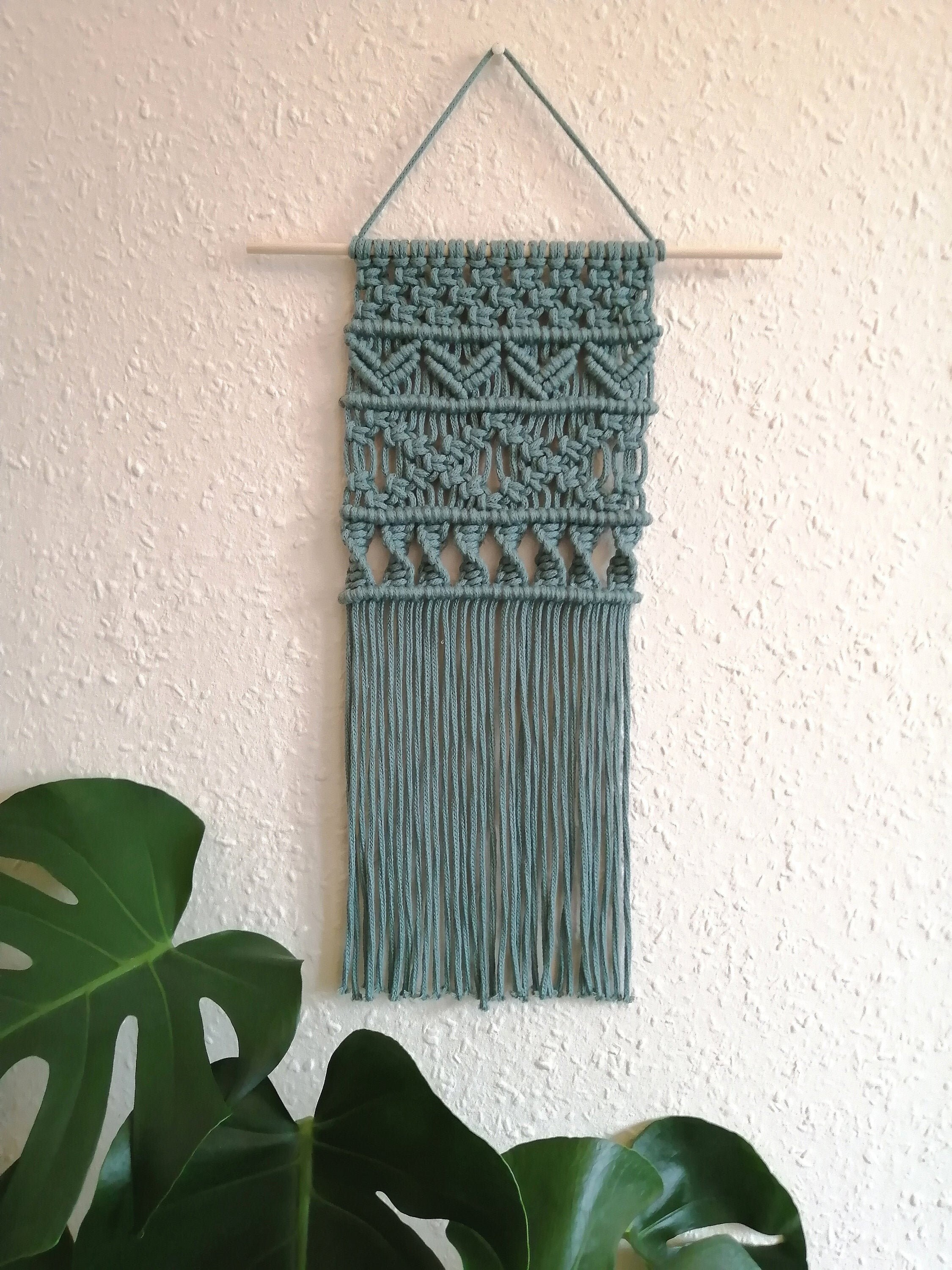 Blue Macrame Wall Hanging / Woven Wall Hanging / Boho Wall Etsy UK