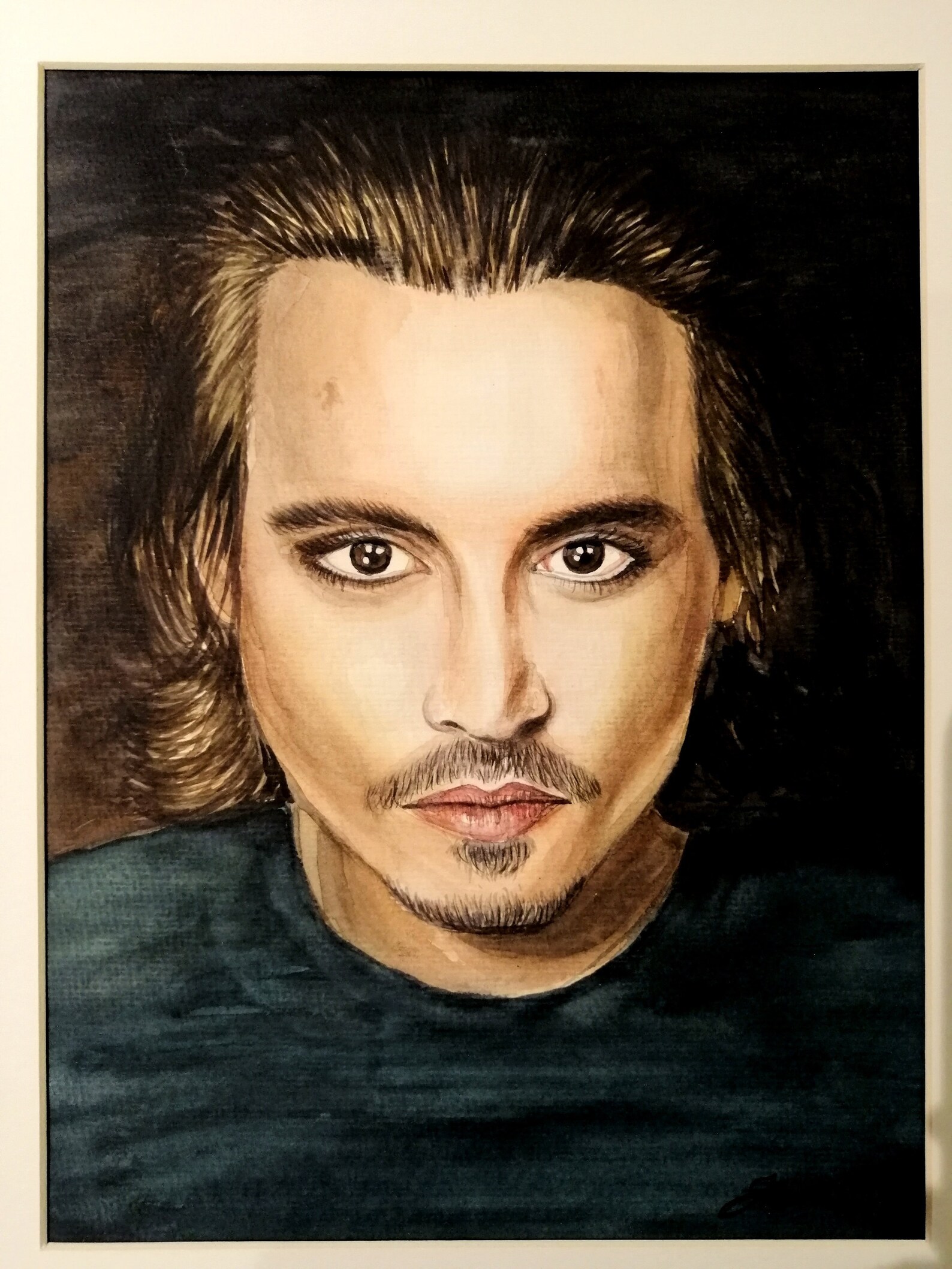 Johnny Depp Original Watercolour Painting Fan Art Actor Etsy