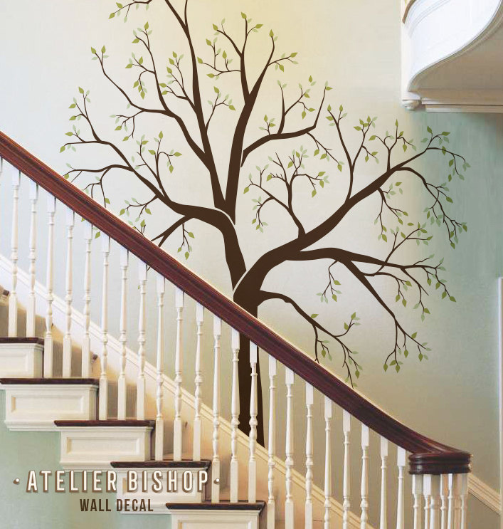 Vinyl Wall Decals Tree Wall Decal for Nursery-corner Top Tree