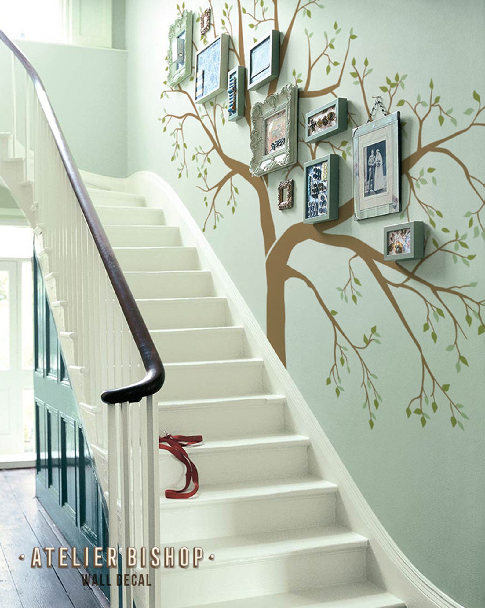 Giant Family Photo Tree for Staircase Wall Hallway Wall Decal Etsy