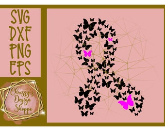 Download Butterfly Ribbon Svg Etsy