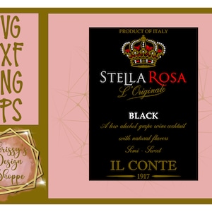 Wine Label SVG DXF Cut FIle