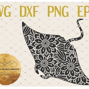 Zentangle Sting Ray SVG Cut File