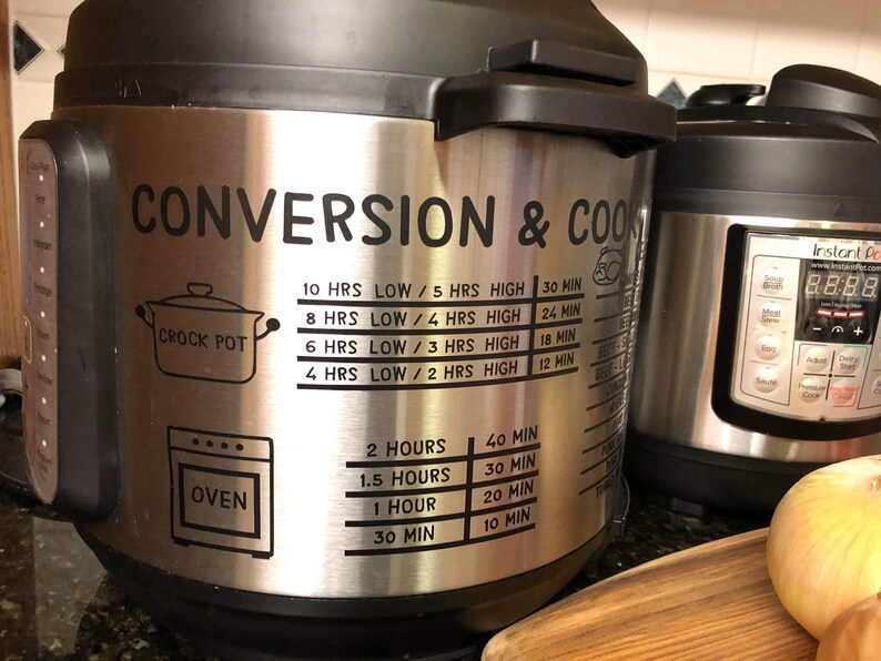 Instant Pot Time and Temp Conversion Chart SVG DXF Cut File - Etsy