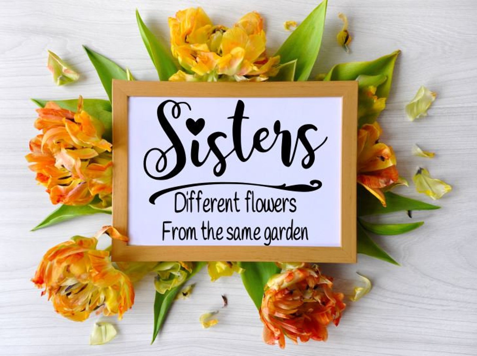 Sisters Different Flowers From the Same Garden SVG Etsy