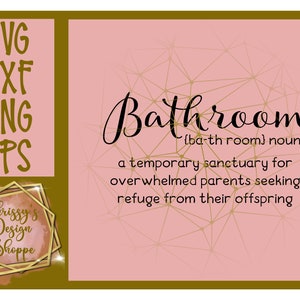 Funny Bathroom Cut File SVG DXF