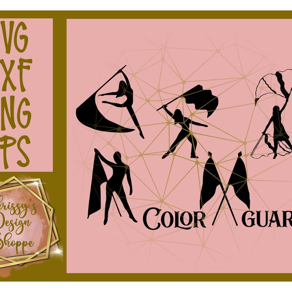 Color Guard Silhouette - Etsy