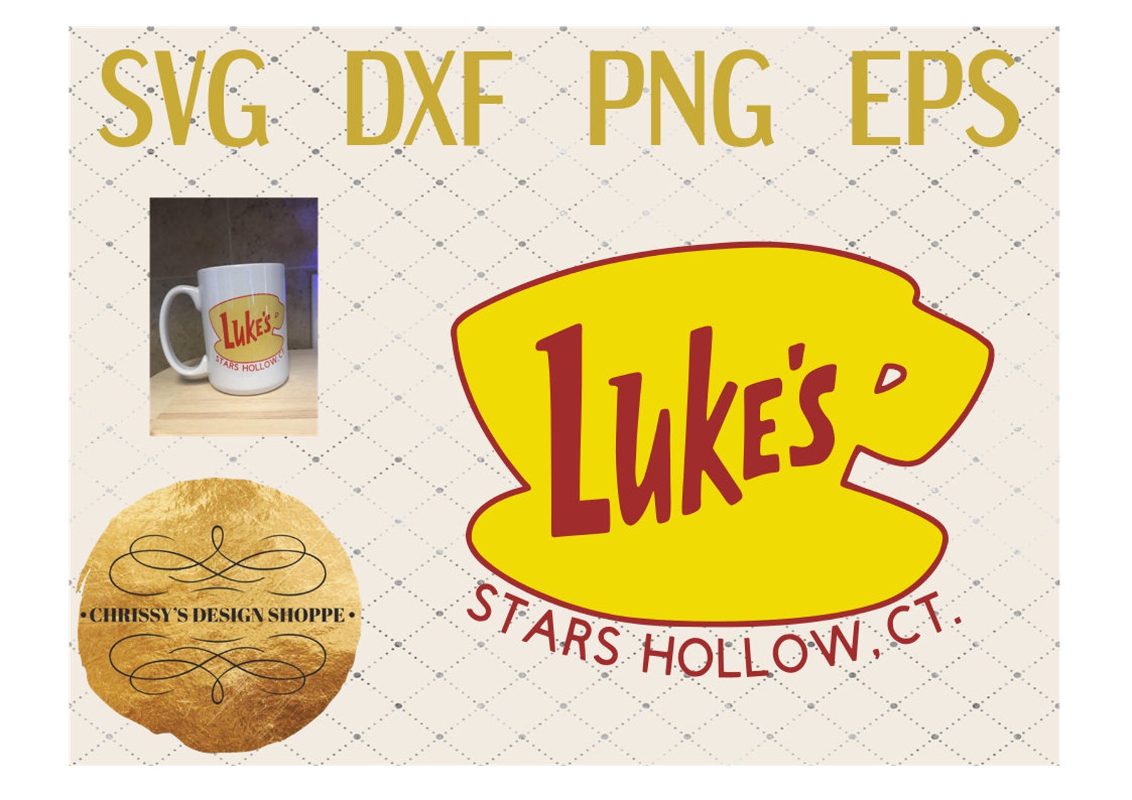 Luke's Diner SVG DXF Cut File - Etsy