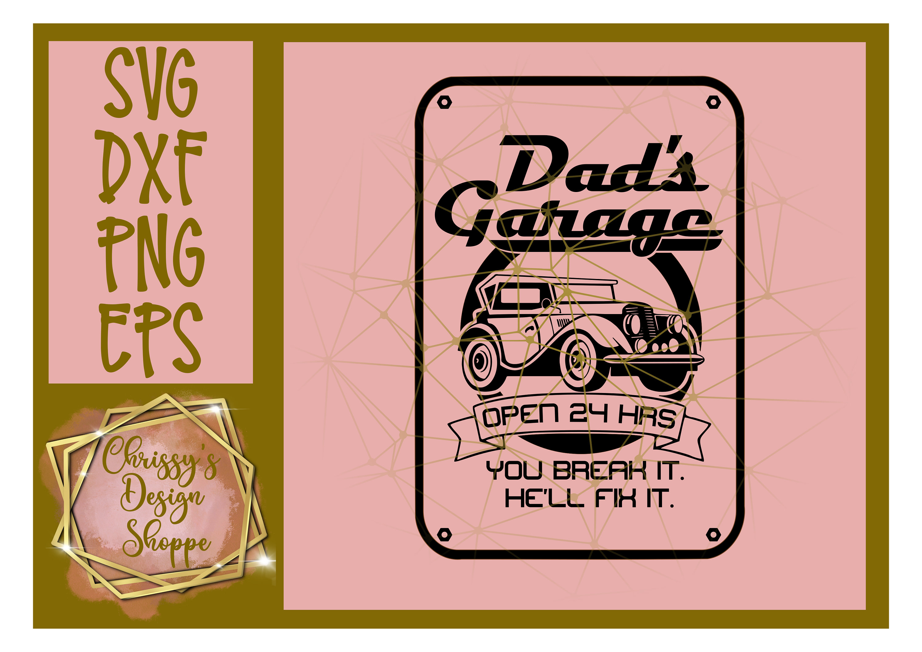 Download Dads Garage Svg Dxf Cut File Etsy