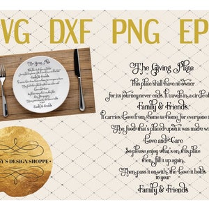 The Giving Plate Cut File
