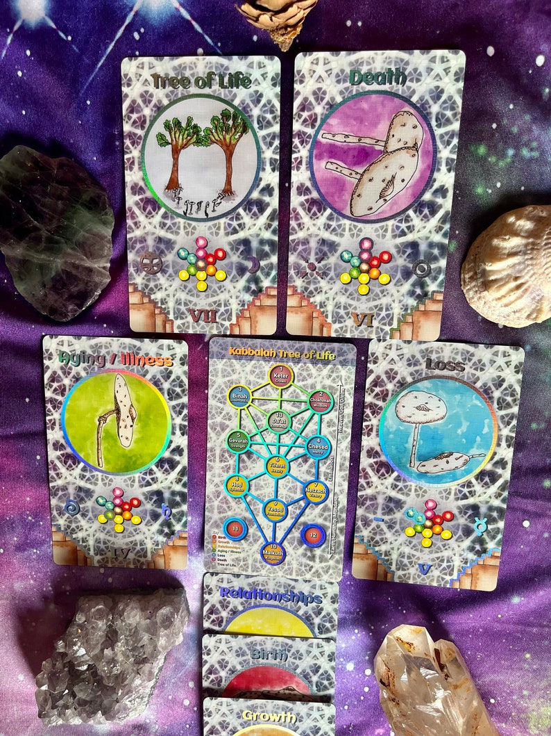 Order Of The Twelve Mushrooms Holographic Oracle Deck, Guidebook and Membership Synchronicity, Reincarnation, Sacred Geometry, Chakras image 7