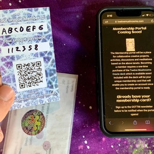 Order Of The Twelve Mushrooms Holographic Oracle Deck, Guidebook and Membership Synchronicity, Reincarnation, Sacred Geometry, Chakras image 9
