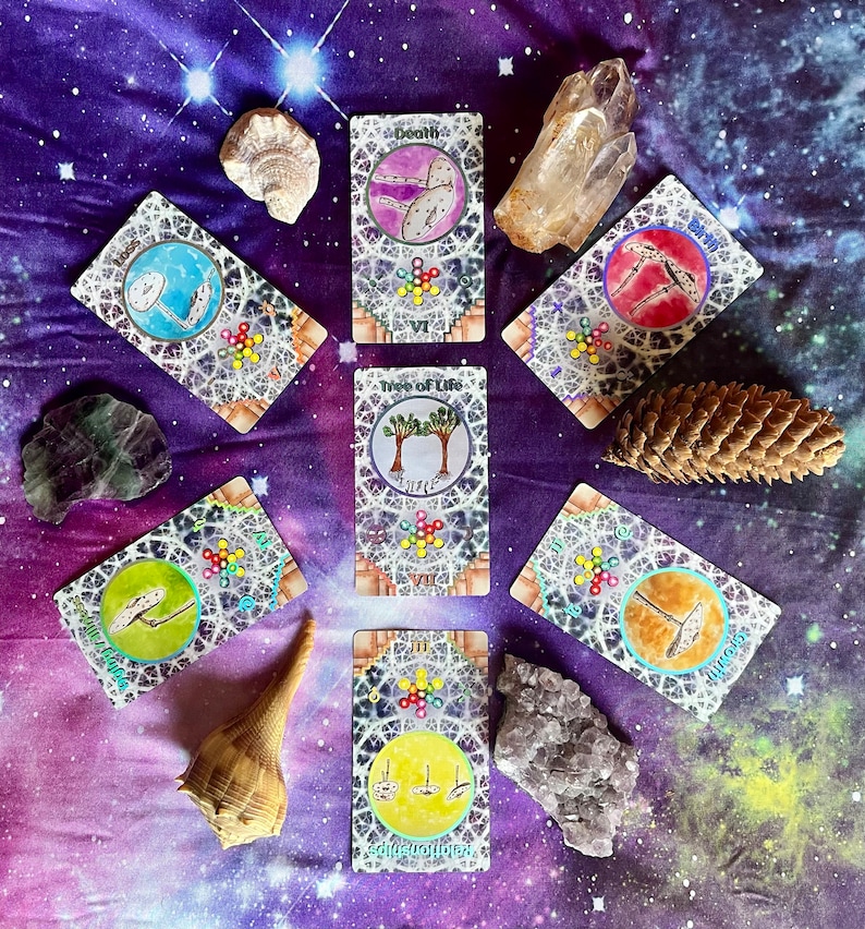 Order Of The Twelve Mushrooms Holographic Oracle Deck, Guidebook and Membership Synchronicity, Reincarnation, Sacred Geometry, Chakras image 2