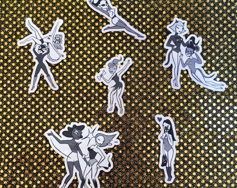 GIRL FIGHT Big Vinyl Sticker Set