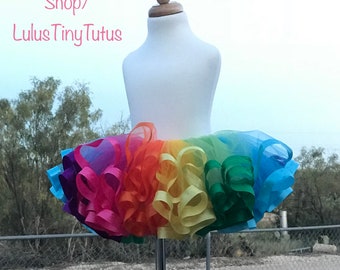 Rainbow Birthday Tutu / Girls 5th Rainbow Birthday Tutu / 7th Rainbow Birthday / Tutus For Girls / 1st Birthday Rainbow / Tutu For Babies