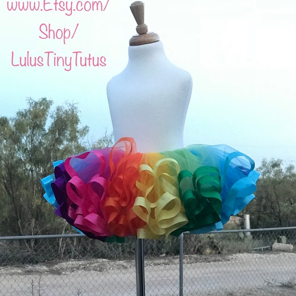 Rainbow Birthday Tutu / Girls 5th Rainbow Birthday Tutu / 7th Rainbow Birthday / Tutus For Girls / 1st Birthday Rainbow / Tutu For Babies