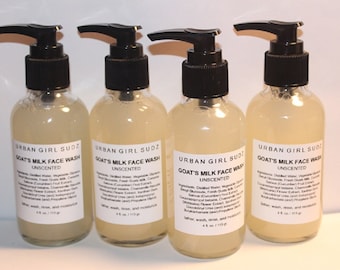 GOAT MILK FACE Wash formulated for most skin types. Great for men and women to help moisturize and soften skin