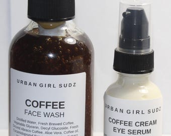 Duo viso e occhi al caffè e panna