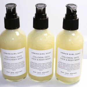 Colloidal Oat Face and Body Wash to soothe, hydrate, and calm itching.