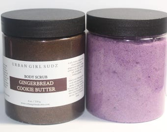 Gingerbread Cookie Butter Body Scrub for Soft, Smooth Skin, Warm Spiced Exfoliating Holiday Polish