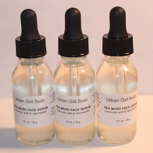 Sea Moss Face Serum with Hyaluronic Acid and niacinamide, moisturizes Anti Aging and dry Skin, Minimizing Fine Lines Wrinkles