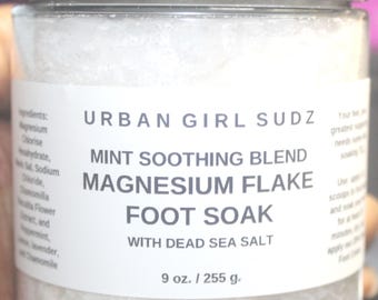 Peppermint & Rosemary Mint Soothing Blend Magnesium Salt Foot Soak