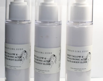 Face Cream formulated with hyaluronic acid, beef tallow, and other skin-loving ingredients