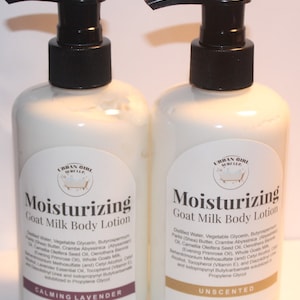 Moisturizing Goat&#39;s Milk Body Lotion, Coconut-free body lotion, Deeply hydrating moisturizing body lotion, Body lotion for men and women