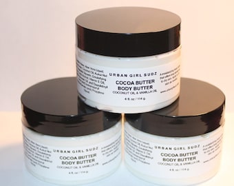 Manteca corporal de cacao: aceite de coco y vainilla