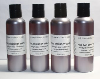 Artisan Pine Tar Body Wash mit Salicylsäure, Aloe Vera + Seifenstück
