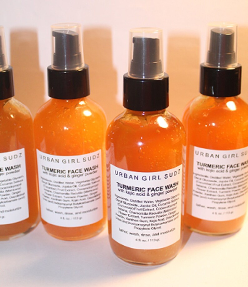 Turmeric Face Wash With Kojic Acid and Ginger Root Powder to Help With