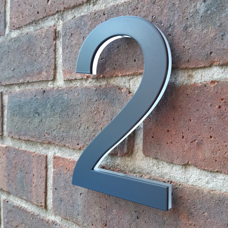 3D House Numbers Anthracite Grey House Numbers Modern 3D Etsy Australia