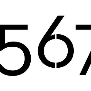 May include: Black and white stencil with the numbers 1 through 10.