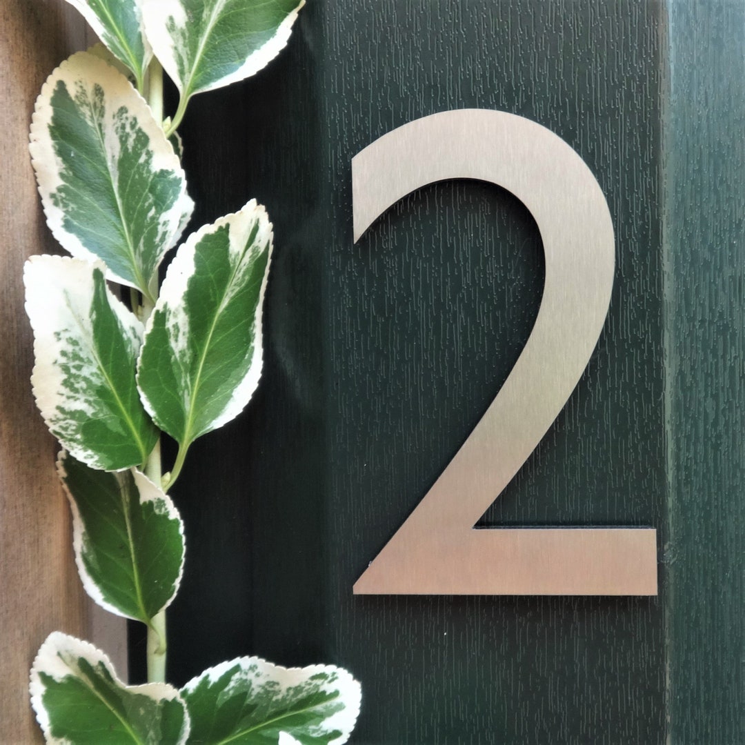 Door Numbers Stainless Steel Door Number Modern Door Number 95mm High Etsy UK