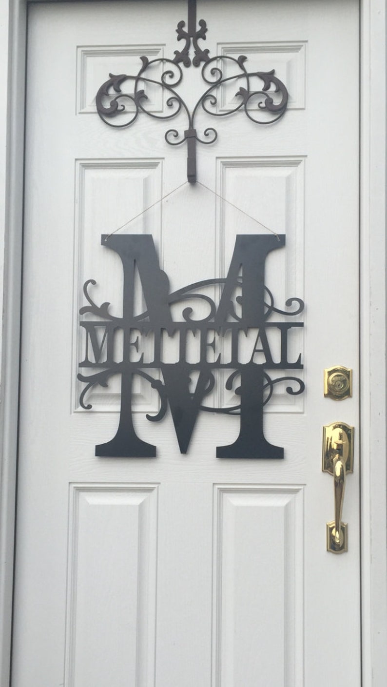 Aluminum Composite Material Family Name Sign Front Door Etsy