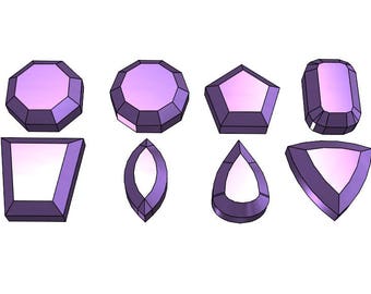 3D Files: Simple Gems - 3D Model