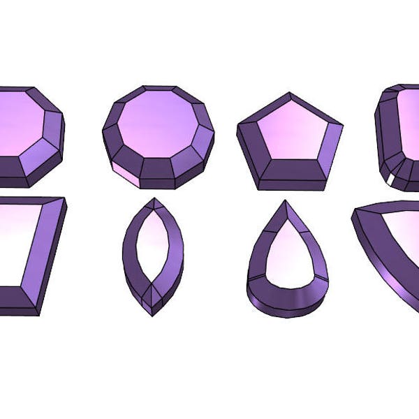 3D Files: Simple Gems - 3D Model