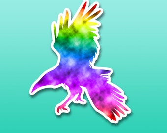 Rainbow Raven Sticker