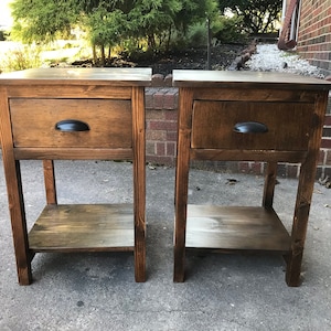 Farmhouse nightstand/side table image 1