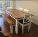 Farmhouse table, dining table, table with breadboards (square legs or chunky/turned legs) 