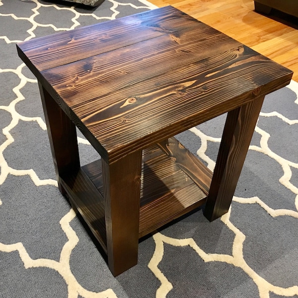 Rustic Side Table Etsy